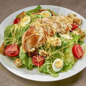 Салат Имперский Цезарь и медальон из индейки