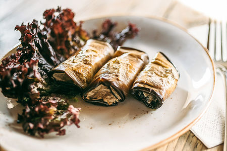 Рулетики из баклажанов