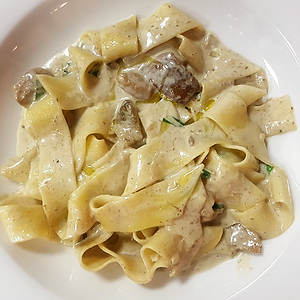 Папарделле с белыми грибами