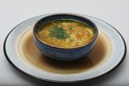 Суп куриный с домашней пастой Фреской