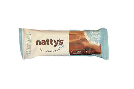 Батончик шоколадный Nattys с мякотью кокоса