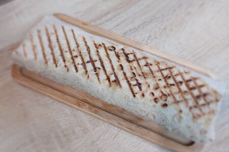 Шаурма на мангале с курицей