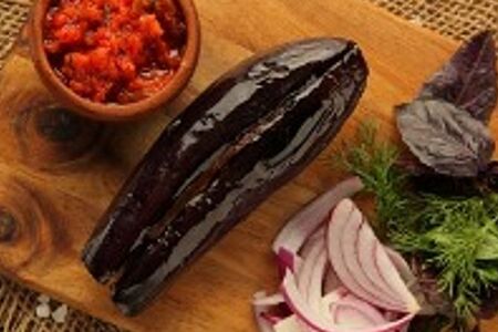 Шашлык из баклажанов с курдюком