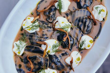 Равиоли с томленой телятиной