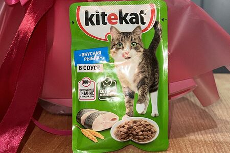 Жидкий корм Kitekat Вкусная рыбка в соусе