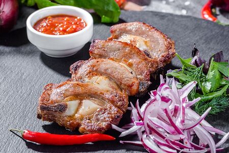 Шашлык из телячьей грудинки