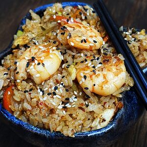 Рис с креветками