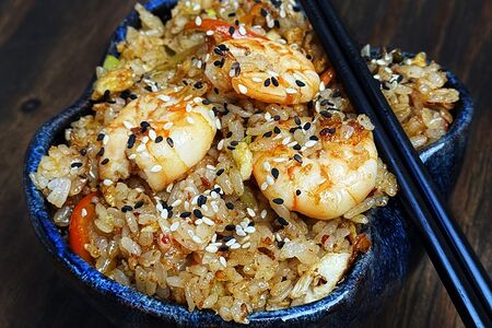 Рис с креветками