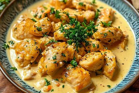 Куриное филе в сливочном соусе