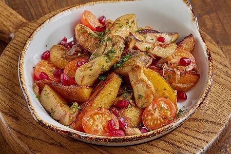 Оджахури с белыми грибами и вешенками 