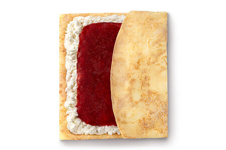 Блин творог и клубника