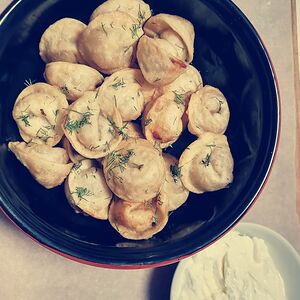 Пельмени домашние отварные 