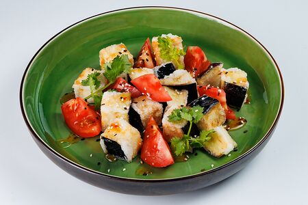 Салат с хрустящими баклажанами 