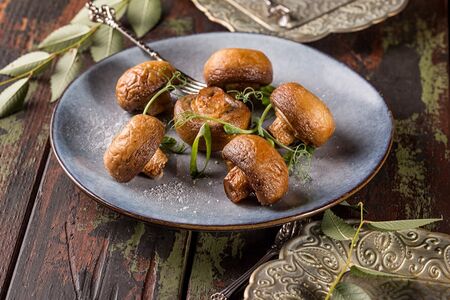 Шампиньоны с мангала