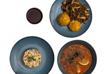 Комбо с мясной солянкой и нежными котлетками