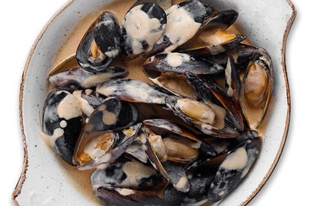 Мидии в соусе Биск