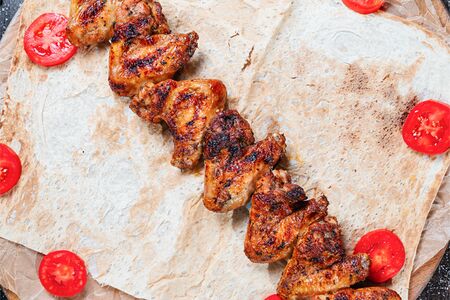 Шашлык из куриных крыльев