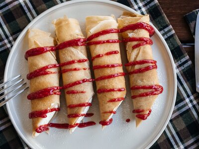 Блинчики с творогом изюмом