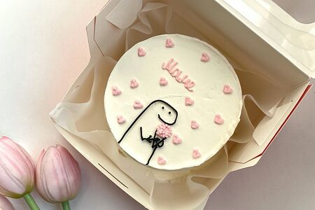 Бенто-торт Маме с милыми сердечками