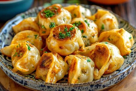 Пельмени жареные