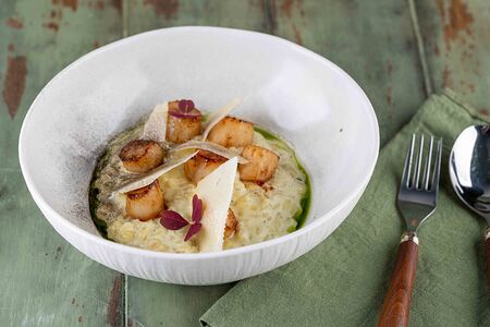 Ризотто с гребешком и Пекорино