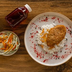 Ланч с рыбной котлетой