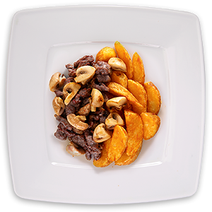 Говядина с картофелем и грибами