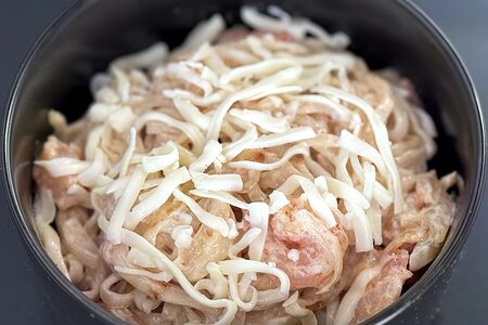 Сливочный удон с креветкой