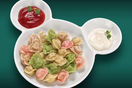 Разноцветные пельмешки