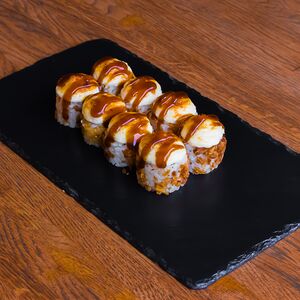 Запеченный ролл с грибами шиитаке