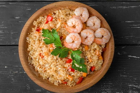 Тяхан с креветками