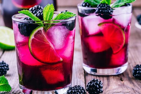 Домашний лимонад Ежевика-ваниль