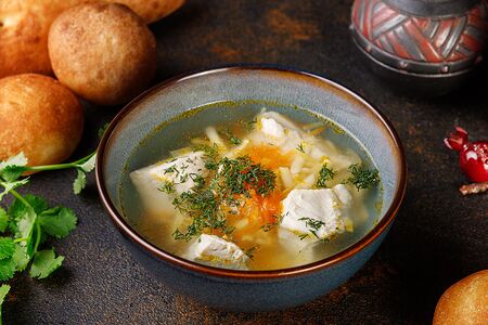 Куриный суп с лапшой, малая порция