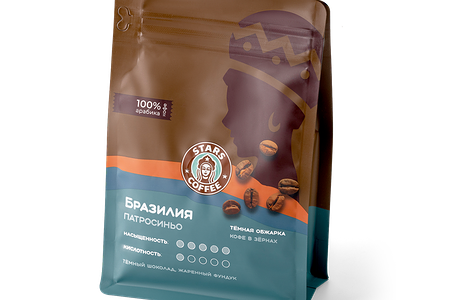 Кофе Бразилия Патросинио Темная в зернах