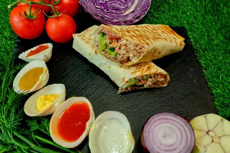 Шаурма свиная BBQ 