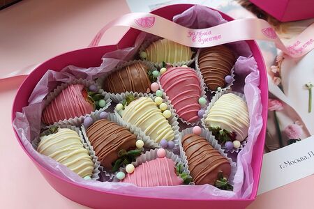 Набор Клубника в шоколаде Сердце №14