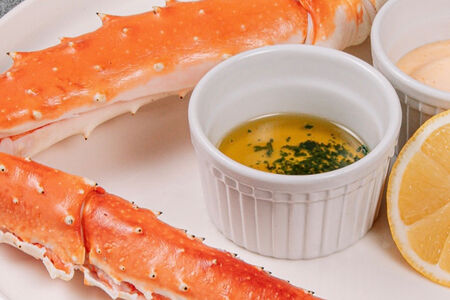 Фаланги камчатского краба на пару