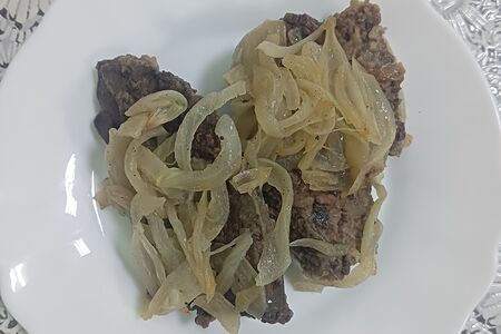 Жареная печень с луком 
