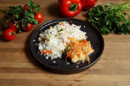 Скумбрия тушеная с овощами 100 г