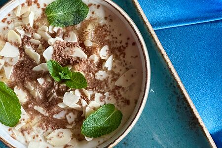 Каша овсяная с жареными бананами