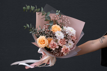 Букет цветов Капучино