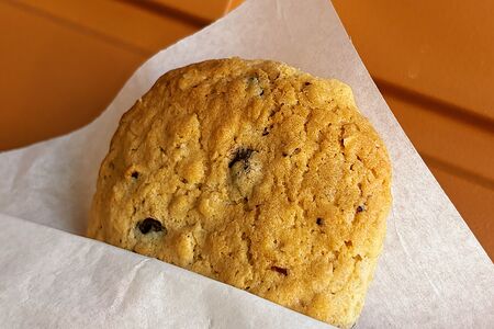 Классическое овсяное печенье с шоколадом, клюквой и фундуком