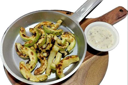 Цукини на гриле с чесноком и зеленью  