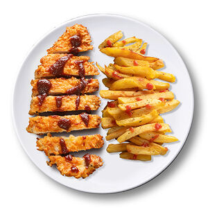 Курица Тонкацу с фри