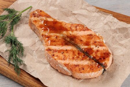 Семга на гриле с соусом терияки