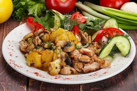 Оджахури с грибами