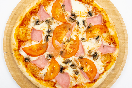 С ветчиной и грибами