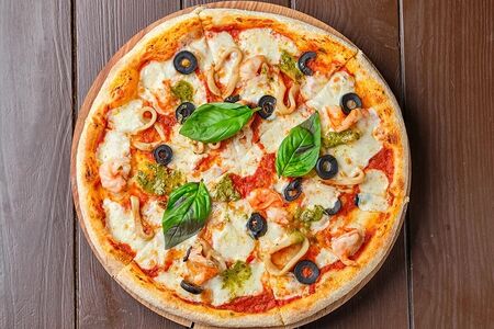 Пицца с морепродуктами