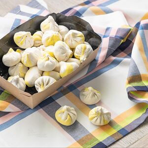 Хинкальки с индейкой, шпинатом и сливками (полуфабрикат)