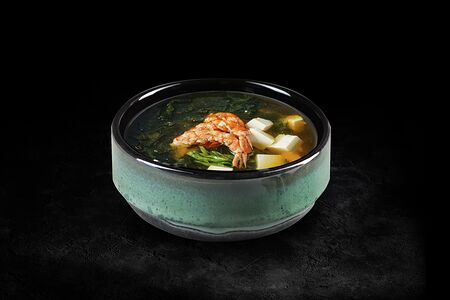 Мисо-суп с тигровой креветкой